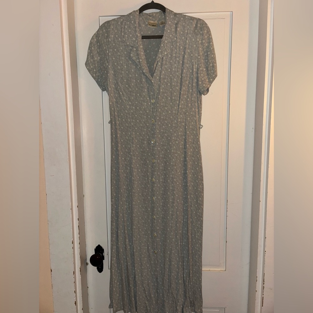 Elegant Pale Green Button-Up Dress